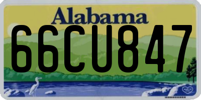 AL license plate 66CU847