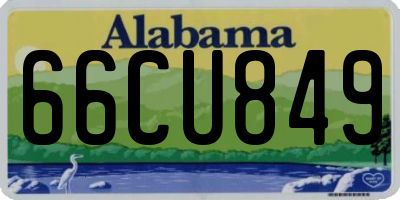 AL license plate 66CU849