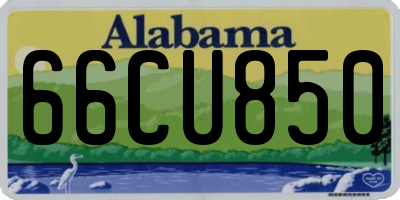 AL license plate 66CU850