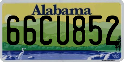 AL license plate 66CU852