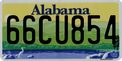 AL license plate 66CU854