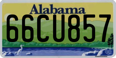 AL license plate 66CU857