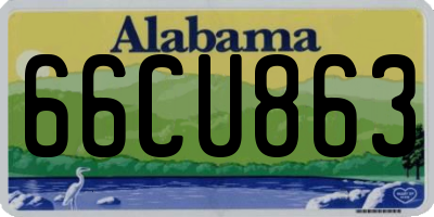 AL license plate 66CU863