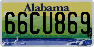 AL license plate 66CU869