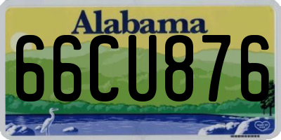 AL license plate 66CU876