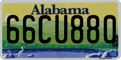 AL license plate 66CU880
