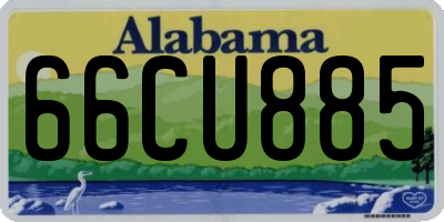 AL license plate 66CU885