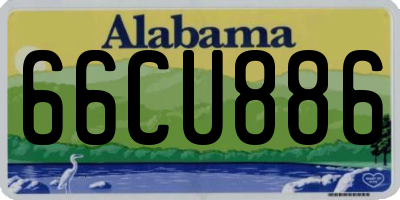 AL license plate 66CU886