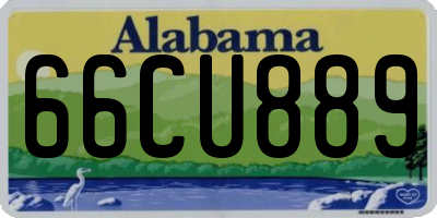 AL license plate 66CU889