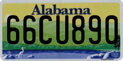 AL license plate 66CU890