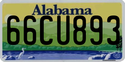 AL license plate 66CU893