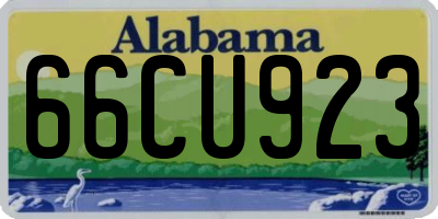AL license plate 66CU923