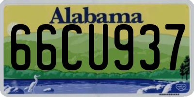 AL license plate 66CU937