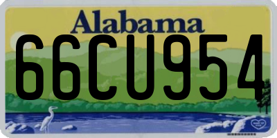 AL license plate 66CU954