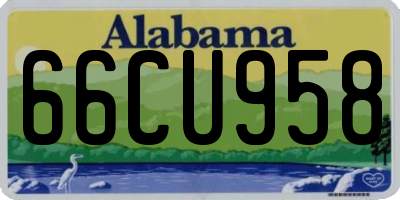 AL license plate 66CU958