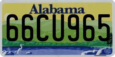 AL license plate 66CU965