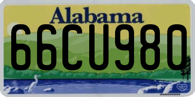AL license plate 66CU980