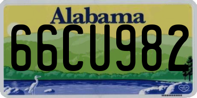 AL license plate 66CU982