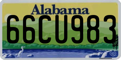 AL license plate 66CU983