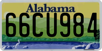 AL license plate 66CU984