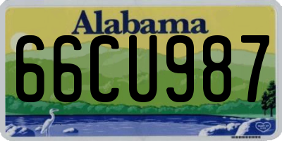 AL license plate 66CU987