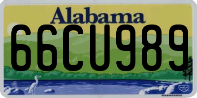 AL license plate 66CU989