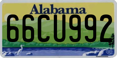AL license plate 66CU992