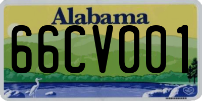 AL license plate 66CV001