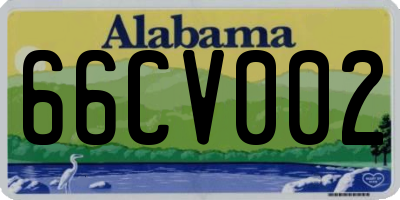 AL license plate 66CV002