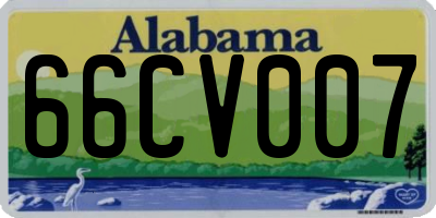 AL license plate 66CV007