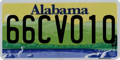 AL license plate 66CV010