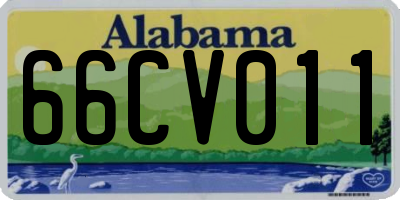 AL license plate 66CV011