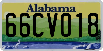 AL license plate 66CV018