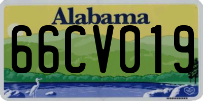 AL license plate 66CV019