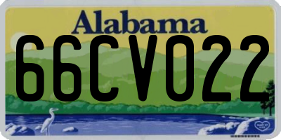 AL license plate 66CV022