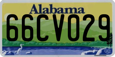 AL license plate 66CV029