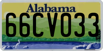 AL license plate 66CV033