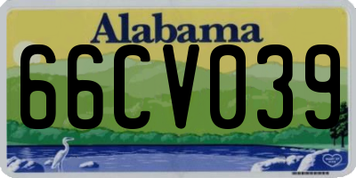AL license plate 66CV039