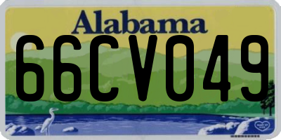 AL license plate 66CV049