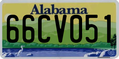 AL license plate 66CV051