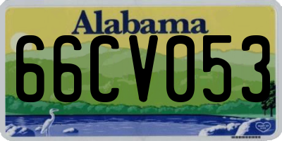 AL license plate 66CV053