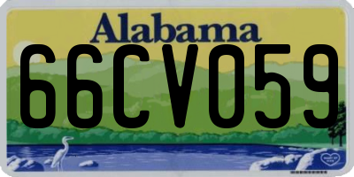AL license plate 66CV059