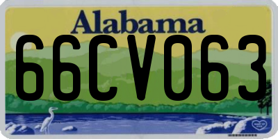 AL license plate 66CV063