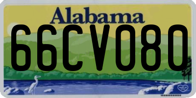 AL license plate 66CV080