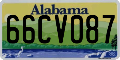 AL license plate 66CV087