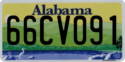 AL license plate 66CV091