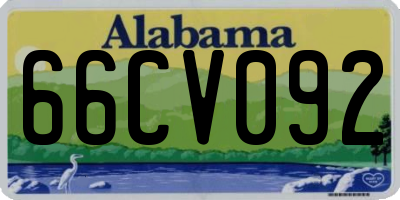AL license plate 66CV092