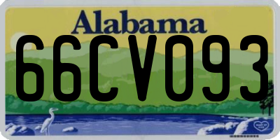 AL license plate 66CV093