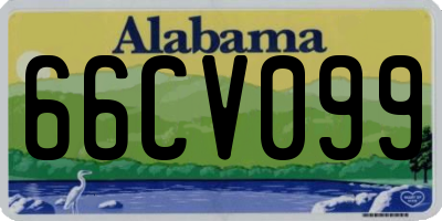 AL license plate 66CV099