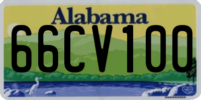 AL license plate 66CV100